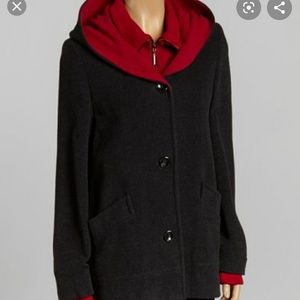 Kristen Blake wool blend hooded coat